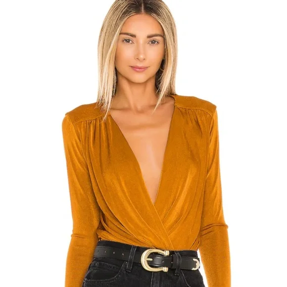 BNWT ! Free People Turnt Bodysuit in Honey Ginger - Picture 1 of 5